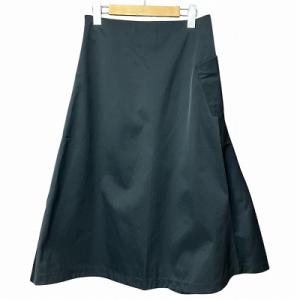 Yohji Yamamoto +NOIR サイド ポケット デザイン ナイロン スカート 黒 ブラック 2 M位 NJ-S17-600