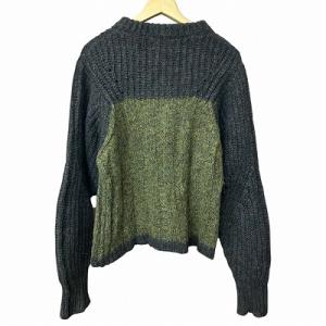 ISABEL MARANT ETOILE アルパカ モヘア ケーブル ニット セーター 灰 緑 グレー グリーン 36 Sサイズ位 AA