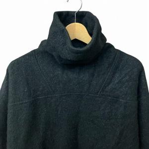 JOHN LAWRENCE SULLIVAN モックネック ウール プルオーバー ロング丈 黒 ブラック S 5B002-0222-2