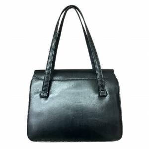 GUCCI オールド ヴィンテージ GG レザー ハンドバッグ 黒 ブラック 0000560014 AA