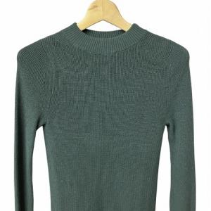 sacai 21AW スカーフ ドッキング ウール ニット ワンピース グリーン 1