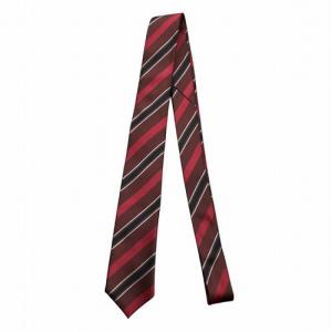 DIOR HOMME ネクタイ ナロータイ シルク レジメンタル レッド ブラック