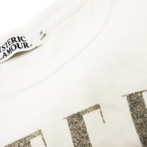 HYSTERIC GLAMOUR Tシャツ カットソー ラウンドネック 丸首 半袖 コットン プリント ロゴ ヒスベア ギター M 白 ホワイト