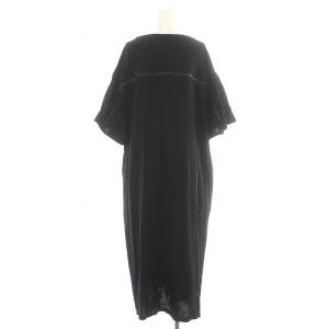 Yohji Yamamoto REGULATION ワンピース ロング マキシ フレア 五分袖 クルーネック ジップアップ 切替 2