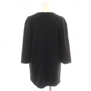 ENFOLD ブラウス 七分袖 アシンメトリー フレアスリーブ ストレッチ 36 S 黒 ブラック /NW32