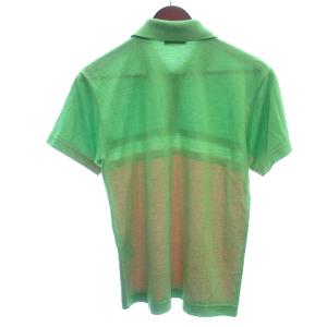 COMME des GARCONS HOMME PLUS ポロシャツ 鹿の子 メッシュ 切替 バイカラー 半袖 黄緑 イエローグリーン /AU GY17