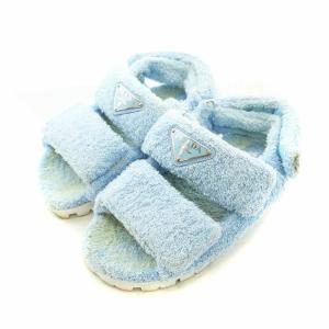 テリークロス トライアングル プレート サンダル