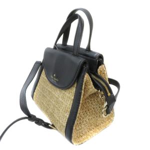 kate spade new york コブルヒル ハンドバッグ ショルダーバッグ 斜め掛け 2way レザー ベージュ 黒 ブラック /YK6