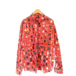 ボタンダウン カジュアルシャツ 40 レッド 662983