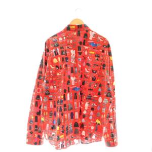 BALENCIAGA ボタンダウン カジュアルシャツ 40 レッド 662983