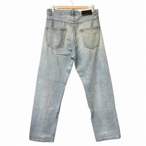 STUSSY ワイド デニム パンツ ウォッシュ加工 34 L位 青 ブルー