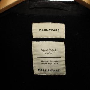 MARKAWARE MARK AWARE CPO SHIRTS ORGANIC SUFFOLK MELTON シャツジャケット ウール 1 黒 A19C-01SH01C
