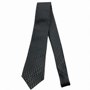 DIOR HOMME ネクタイ 総柄 シルク トロッター オブリーク 黒 ブラック AA