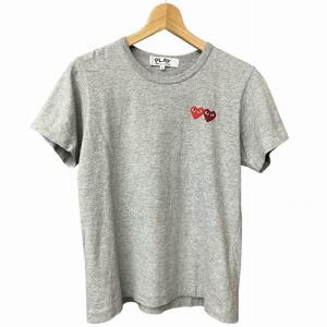 Ｔシャツ ダブルハート ワッペン PHILLIP PAGOWSKI 半袖 灰色 グレー AZ-T225