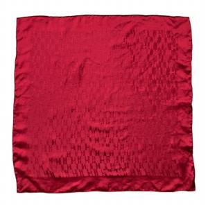 プチ カレ H柄 総柄 シルク スカーフ 赤 レッド AA