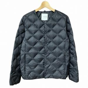 CITY LINE CREW NECK DOWN JACKET ダウンジャケット キルティング 黒 ブラック