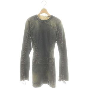 FN-WN-DRES001124 デニムプリントドレス  ワンピース 36