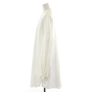 THE RERACS THERERACS ザリラクス BAND COLLAR PLACKET SHIRTS シャツ ブラウス 長袖 ロング丈 36 S 白 ホワイト