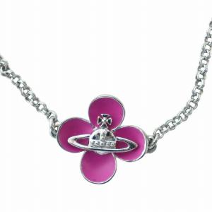 ブレスレット ロゴ オーブ フラワーモチーフ シルバーカラー