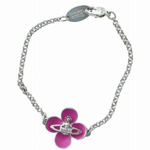 Vivienne Westwood ブレスレット ロゴ オーブ フラワーモチーフ シルバーカラー