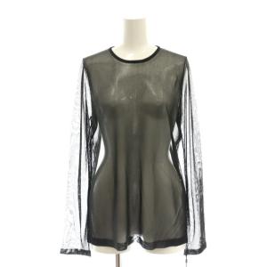 24AW シアークルーニットトップ カットソー 長袖 36 黒 ブラック 0324343127 /AT