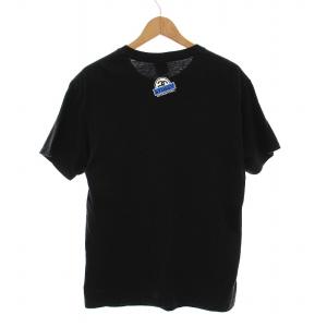 STUSSY Tシャツ カットソー プリント クルーネック 半袖 M 黒 青 /YM