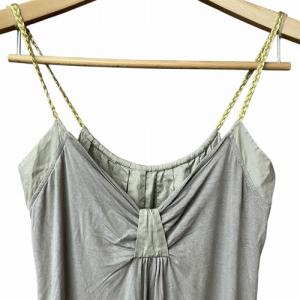 A/X ARMANI EXCHANGE レーヨン キャミソール カットソー生地 ゴールドストラップ 灰 グレー M