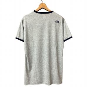 THE NORTH FACE ロゴ トリム Tシャツ 半袖 灰 紺 グレー ネイビー XL NT11370