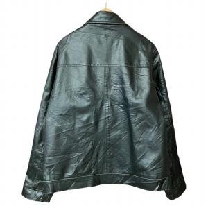 GUESS フェイクレザー ジャケット 黒 ブラック XL