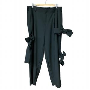 ウール ギャバジン ツータック パンツ 25SS THE HOPE OF LIGHT ブラック