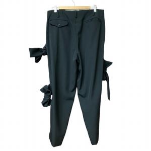 COMME des GARCONS HOMME PLUS ウール ギャバジン ツータック パンツ 25SS THE HOPE OF LIGHT ブラック