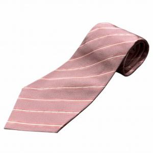 シルク ネクタイ ココマーク レジメンタルストライプ ピンク GY41