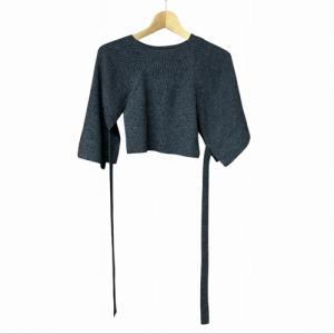 21AW アシンメトリー プルオーバー ニット ポンチョ 灰 グレー 38 M位 300EA270-1550
