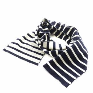 旧タグ マフラー ボーダー 紺 ネイビー 白 ホワイト /AN5 GY41