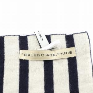 BALENCIAGA 旧タグ マフラー ボーダー 紺 ネイビー 白 ホワイト /AN5 GY41