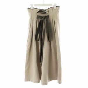 ワイドパンツ スウェットパンツ リボン コットン 40 グレー D308FE /AN47 GY41