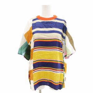 Tシャツ カットソー クルーネック 総柄 半袖 1 マルチカラー /AE GY41