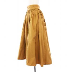 SHE Tokyo フレアスカート ギャザースカート ロング 38 ベージュ S-SK-76 /KH GY41