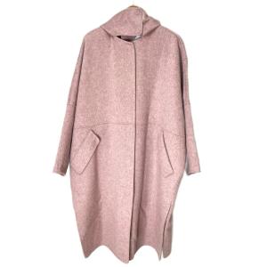 シャギー ウール フード コート ピンク 36 23A69401