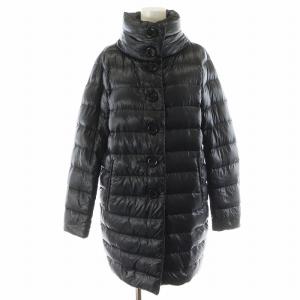 PRODUZ LAVJAP ダウンコート ロング丈 スタンドカラー アウター 40 黒 ブラック PI0168D-12017-9300