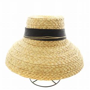 HELEN KAMINSKI 麦わら帽子 ハット 帽子 リボン ラフィア ベージュ /AN13 GY41