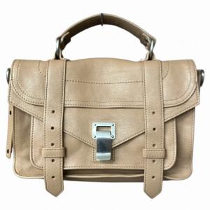 2WAY レザー ショルダー ハンド バッグ ブラウン