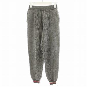 ニットパンツ ジョガーパンツ ヘリンボーン グレー /AN1 GY41