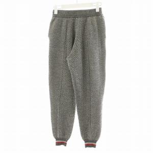 STELLA McCARTNEY ニットパンツ ジョガーパンツ ヘリンボーン グレー /AN1 GY41