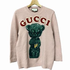 18AW テディベア ジャガードニット セーター ピンク S GY41