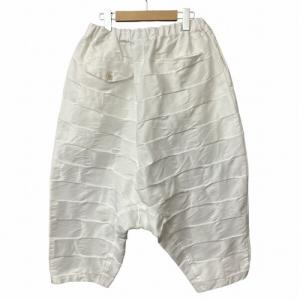 BLACK COMME des GARCONS 23SS チェック織り サルエル ペンギンパンツ ホワイト S 1K-P011 AD2022