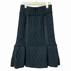 sacai ケーブル ニット スカート ブラック 1 15-02363