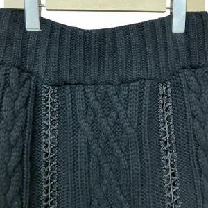sacai ケーブル ニット スカート ブラック 1 15-02363