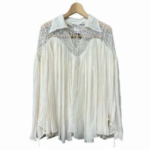 シフォン レース ギャザー ブラウス アイボリー 34 15EHT39-15E001 GY41
