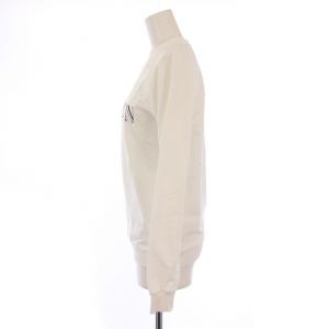 BALMAIN スウェット トレーナー 長袖 クルーネック ロゴ プリント 34 白 ホワイト /BB GY41